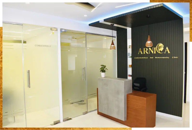 Reception of Arnica CosDermatology and Homeopathy Clinic in Pune