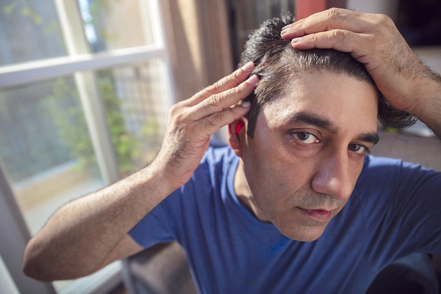 a man is taking Hair Loss Treatment in Pune
