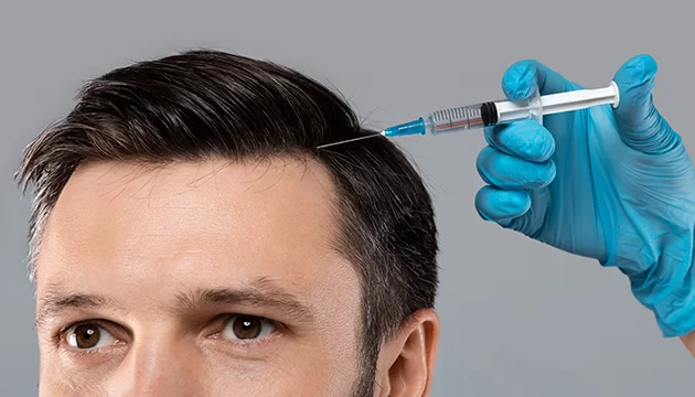 a man is taking Hair PRP Treatment in Pune