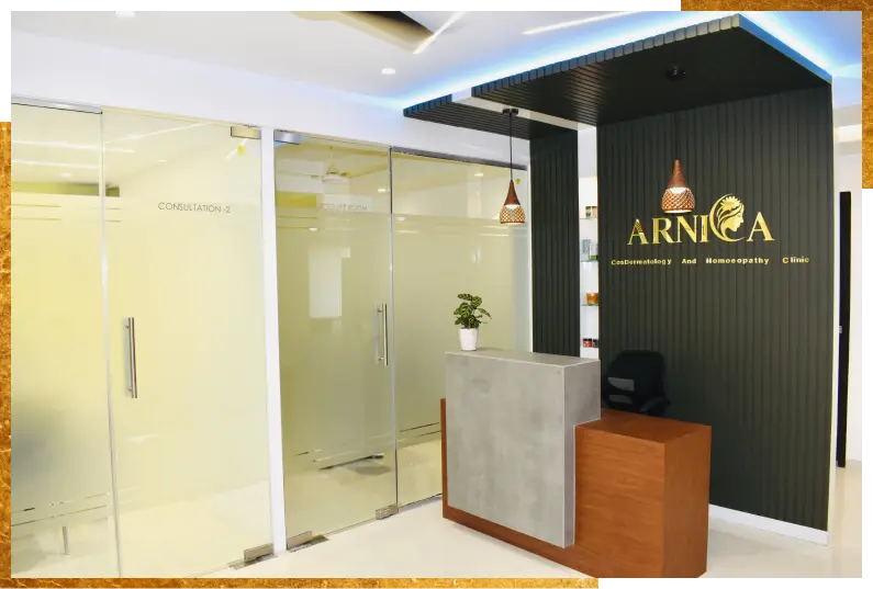 Reception of Arnica Skin Clinic in Pune